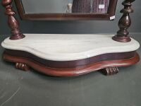 Victorian Toilet Mirror with Marble Top - 3