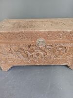 Large Carved Camphor Chest - 3