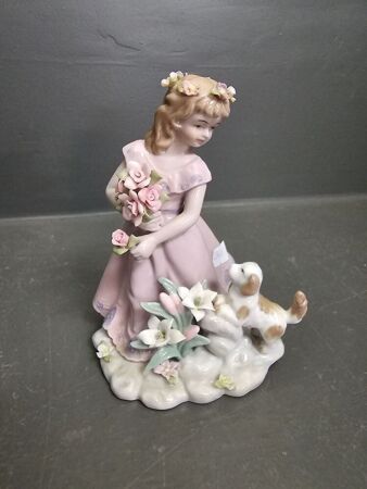 Cosmos Porcelain Figure with Dog