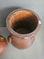 2 Asian Rice or Water Pots - 4