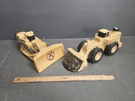 Bulldozer & Front Loader Unopened Australian Mining Industries Tawny Port Decanters