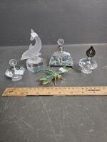 Glass Fragrance Bottles and Knick Knacks