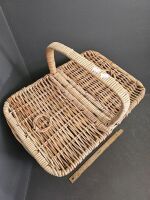 Extra Large Cane Picnic Basket - 3