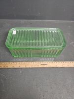 Large Uranium Glass Butter Dish - 4