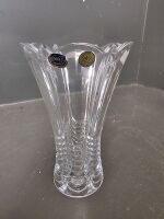 Marquis Vase, Bohemia Crystal Case, Glass Decanter & Etched Glass Basket - 2