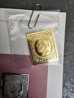 First Stamp Issue 24 c Gold Plated on Stirling Silver Luxembourg - 2