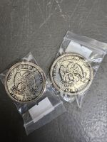 2 x Silver Plated 1876 Trade Dollars - 2