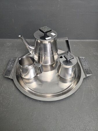 Wiltshire Stainless Coffee Set with engraving Royal Adelaide Show 1976 Madalong Trophy