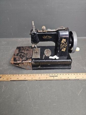 Vintage Mini Vulcan England Hand Sewing Machine