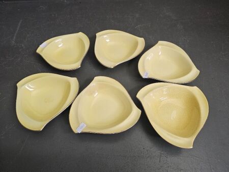 Set of 6 English Royal Winton Serving Bowls Lemon & Gilded circa 1930's