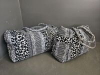 Fox Collection Black & White Travel Bags