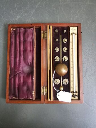 Vintage Boxed Skies Hydrometer maker J Hicks London & Book