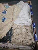 Boxed Lot Old Fabrics & Antique Textiles - 2