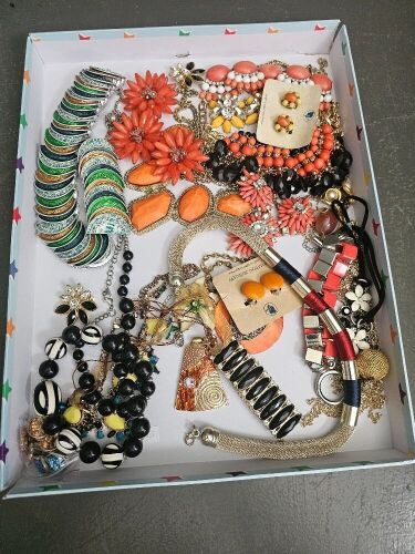 Orange Coloured Costume Jewellery