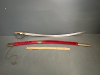 Indian Rajput wedding sword and 2 x daggers- 30in & 7 1/2in blade - 2