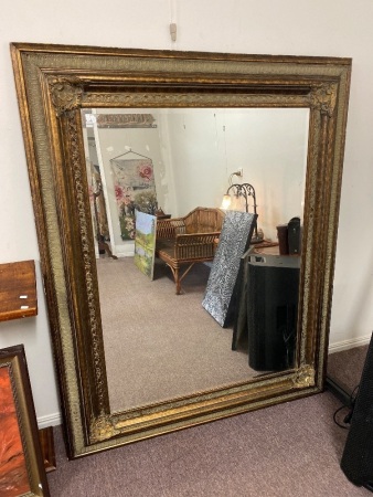 Ornate Wooden Mirror Gold brushed detail