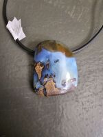 Boulder Opal Pendant on Neoprene necklace - 2