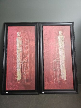 Scarlet Thoughts- pair of prints - Ines Kollar