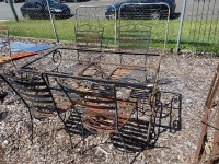 Metal Table with Four Chairs - 3