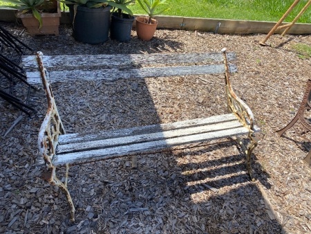 Cast Framed Garden Bench for restoration