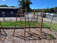 Pair Metal Scaffold Ladders