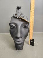 Rare Akhenaten Replica Alter Statue Made in Egypt from Heavy Black Stone