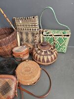 Assorted Cane & Woven Handbags - 3