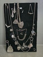 Panel of Silver Diamante Costume Jewellery