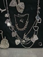 Panel of Silver Diamante Costume Jewellery - 3