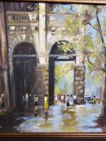 Oil on Board City Scene Framed Artwork - 2