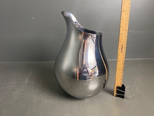 Georg Jensen Demark Signed Ilse Crawford Large Metal Water Jug