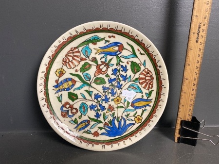 Hand-painted Wall Plate Turkey