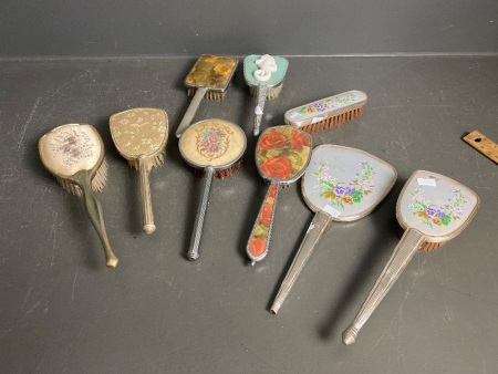 Mixed lot of Vintage Hairbrushes & Vanity Mirror