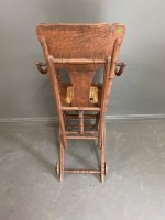 Antique Childrens Wooden High Chair - 4