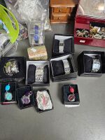 Large Mixed lot of costume Jewllery, Ladies Watches & Jewel Boxes - 3