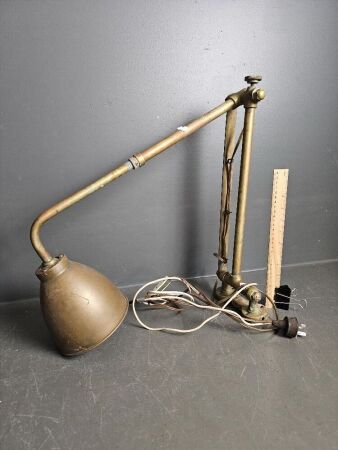 Industrial Style Brass Canterlever Vintage Desk Lamp