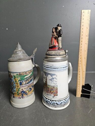 2 x German Beer Steins