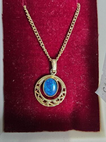 Spectrum Australian Opal Mines Gold Featured Pendant