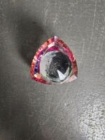 Rare Multicoloured Prismatic Crystal Perfume Bottle with Applicator - 2