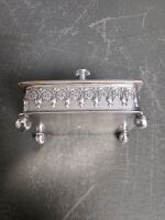 Antique English Stud & Cufflink Holder with Stud Knob & Bun Feet - 3