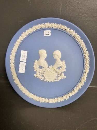 Wedgewood Blue & White Charles & Dianna Royal Birth Commemorative Plate