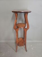 Blackwood Art Nouveau Plant Stand