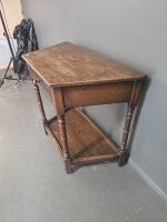 English Oak Hall Table with drawer - 3