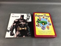 Unused Paper Folding Set + Large Batman Book