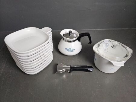 Corning Ware collection 10 x snack its, kettle & sauce maker