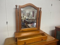 Wooden Dresser Mirror with drawer - 2