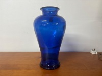 Blue glass vase - 2