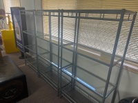 3 x Metal shelving units - 2