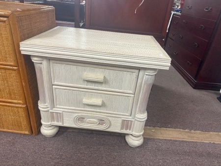 Beige wooden side table