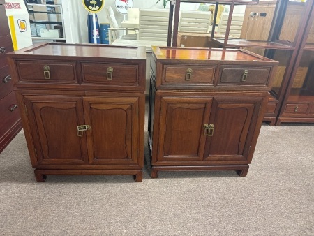 2x Rosewood side cabinets